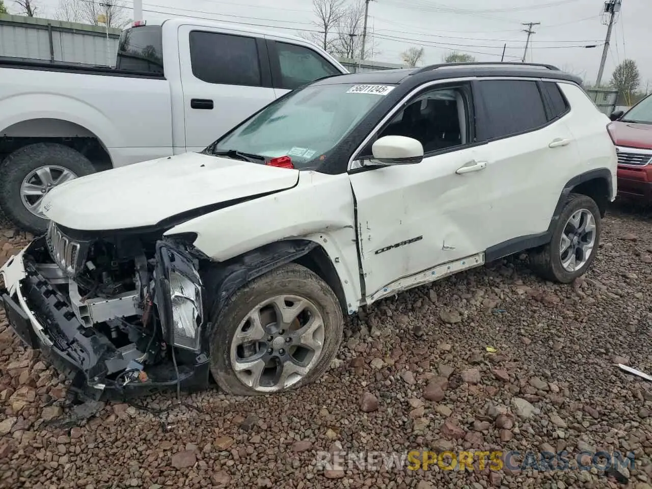 1 Photograph of a damaged car 3C4NJDCB0KT599043 JEEP COMPASS 2019