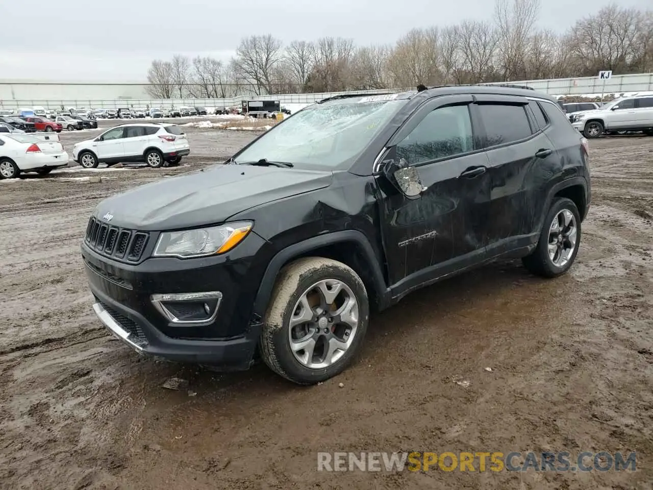 1 Photograph of a damaged car 3C4NJDCB0KT647592 JEEP COMPASS 2019