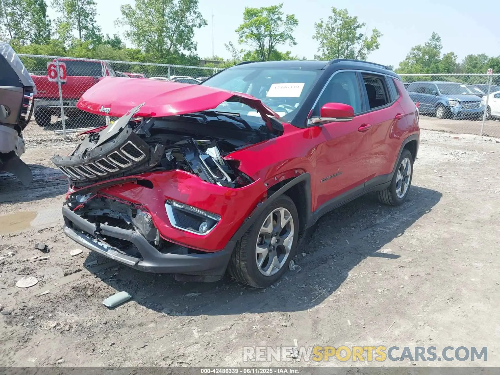 2 Photograph of a damaged car 3C4NJDCB0KT656504 JEEP COMPASS 2019