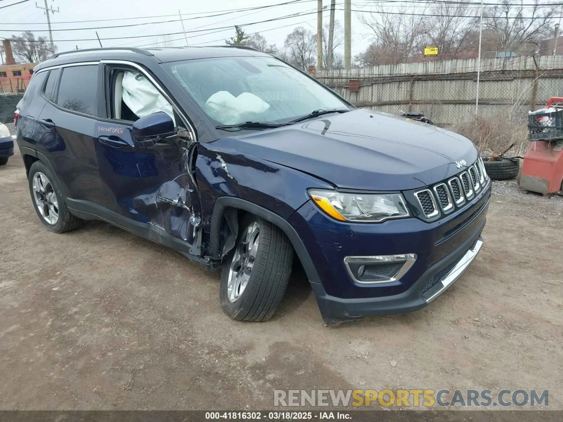 1 Photograph of a damaged car 3C4NJDCB0KT666322 JEEP COMPASS 2019
