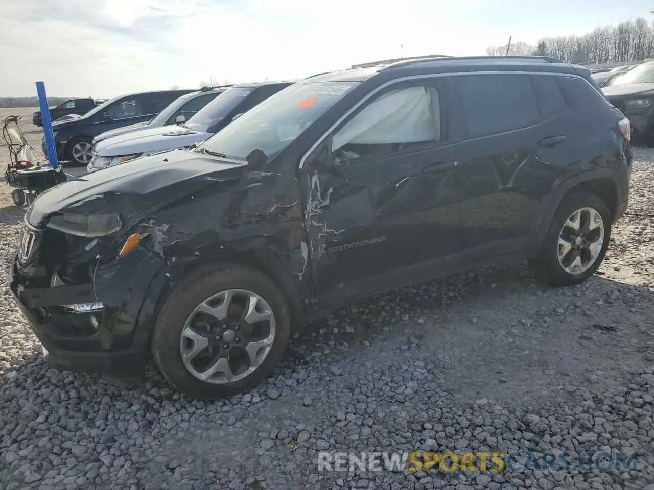 1 Photograph of a damaged car 3C4NJDCB0KT672458 JEEP COMPASS 2019