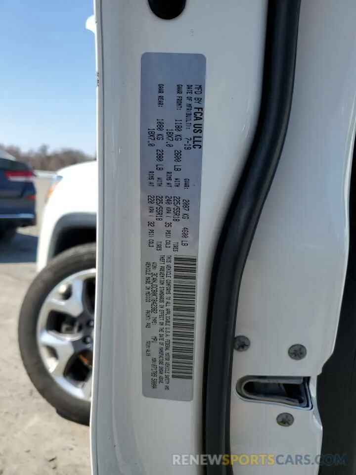 13 Photograph of a damaged car 3C4NJDCB0KT842382 JEEP COMPASS 2019