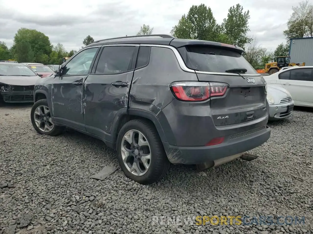 2 Photograph of a damaged car 3C4NJDCB1KT791619 JEEP COMPASS 2019