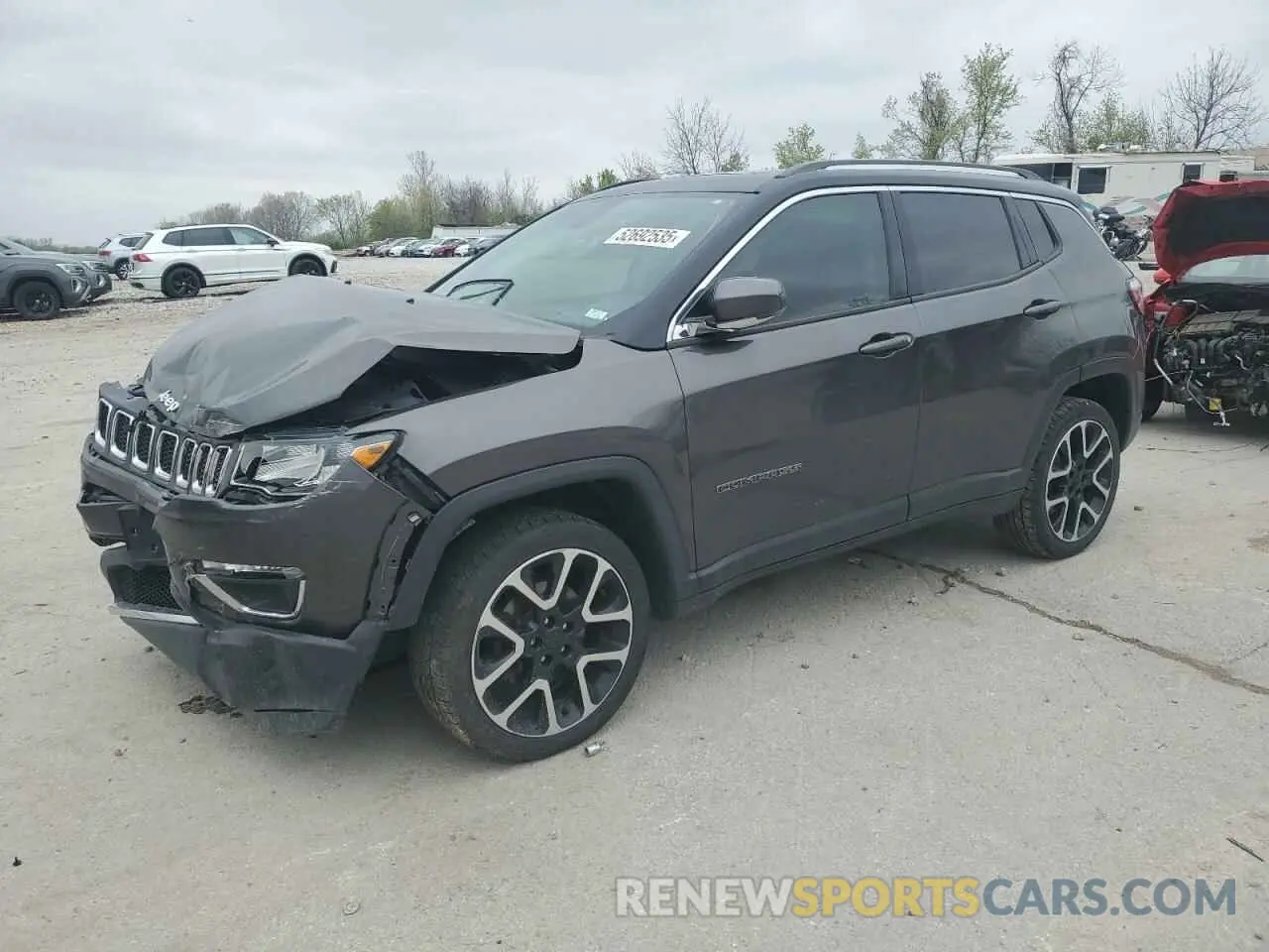 1 Photograph of a damaged car 3C4NJDCB2KT651403 JEEP COMPASS 2019