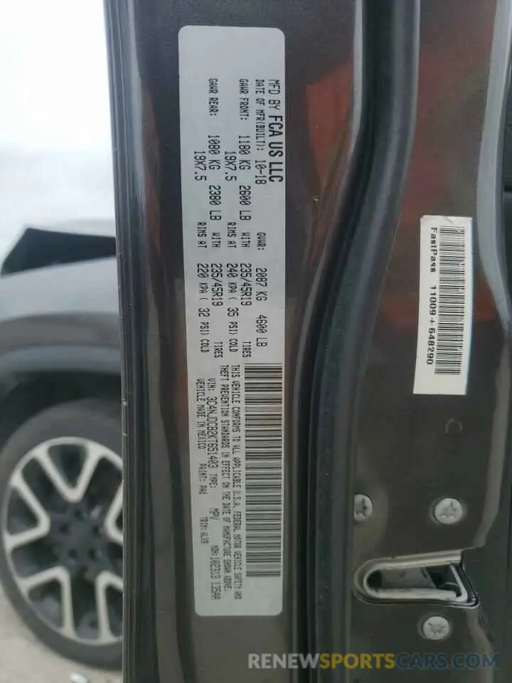 12 Photograph of a damaged car 3C4NJDCB2KT651403 JEEP COMPASS 2019