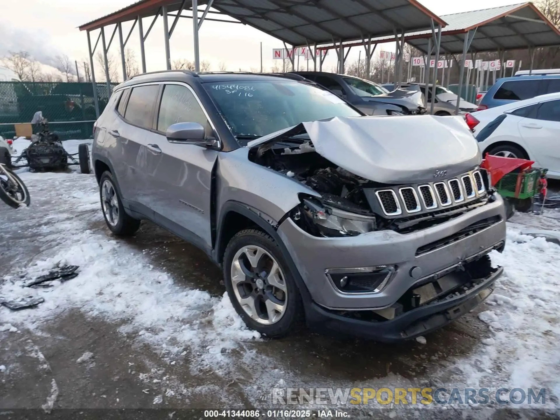 1 Photograph of a damaged car 3C4NJDCB4KT666145 JEEP COMPASS 2019