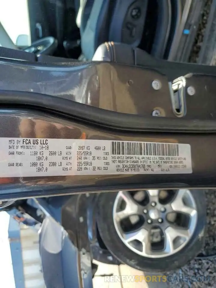 13 Photograph of a damaged car 3C4NJDCB5KT641769 JEEP COMPASS 2019
