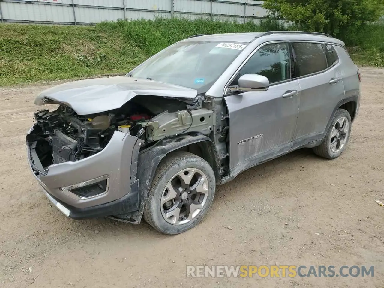 1 Photograph of a damaged car 3C4NJDCB5KT854172 JEEP COMPASS 2019