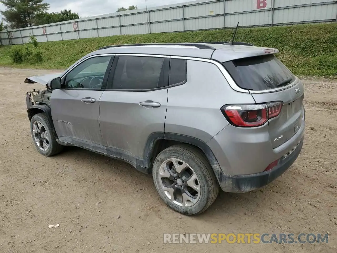 2 Photograph of a damaged car 3C4NJDCB5KT854172 JEEP COMPASS 2019