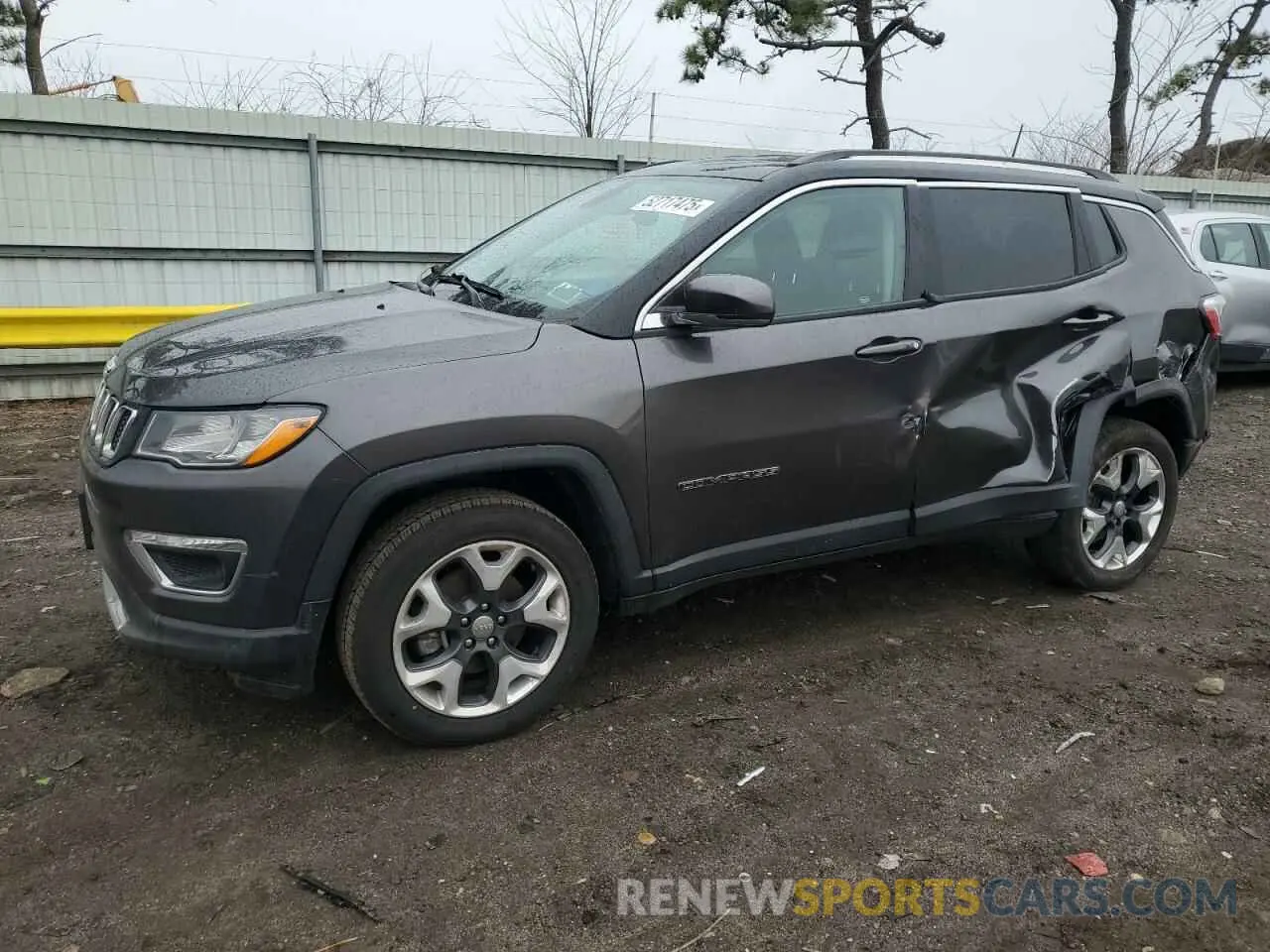 1 Photograph of a damaged car 3C4NJDCB6KT653963 JEEP COMPASS 2019