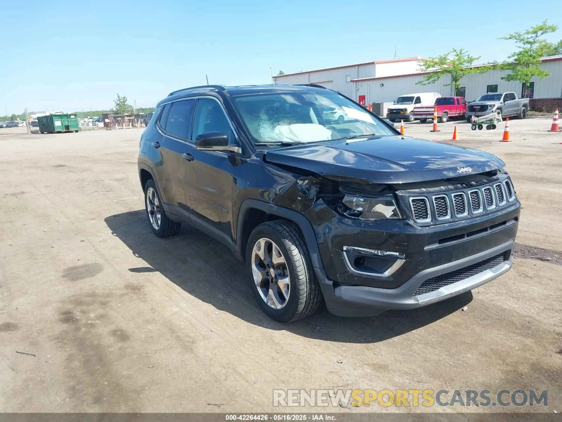 1 Photograph of a damaged car 3C4NJDCB6KT673338 JEEP COMPASS 2019