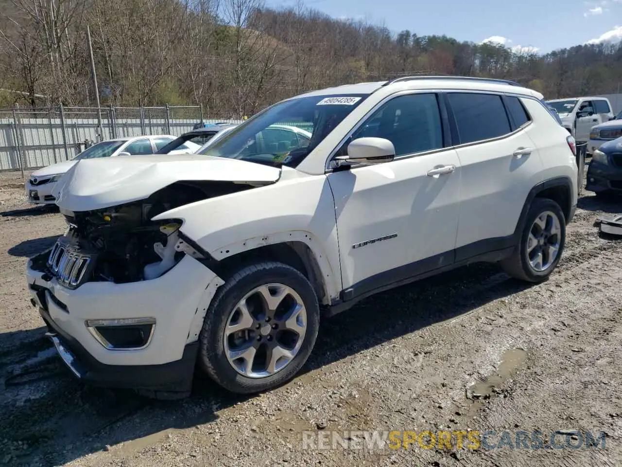1 Photograph of a damaged car 3C4NJDCB6KT854701 JEEP COMPASS 2019