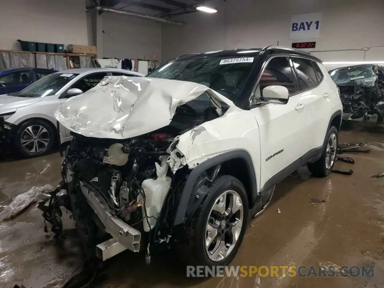 1 Photograph of a damaged car 3C4NJDCB7KT801005 JEEP COMPASS 2019