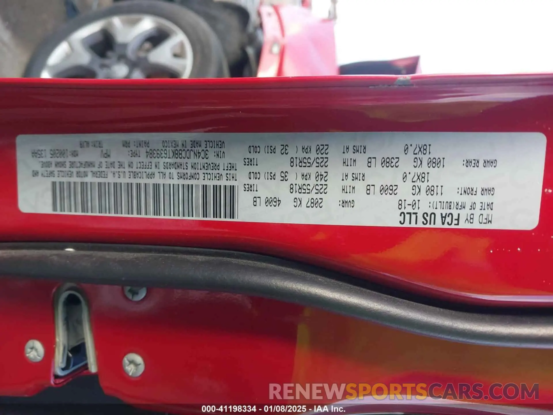 9 Photograph of a damaged car 3C4NJDCB8KT639384 JEEP COMPASS 2019