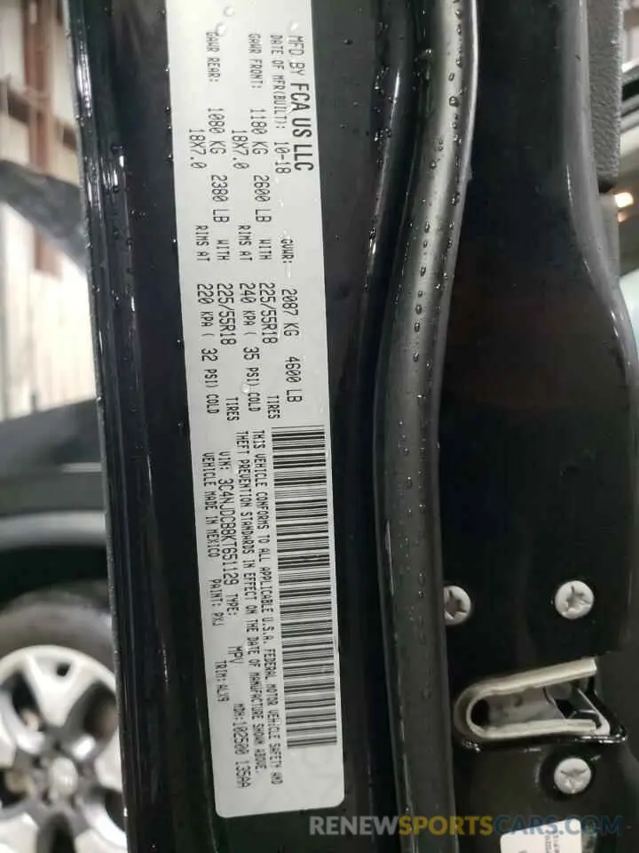 12 Photograph of a damaged car 3C4NJDCB8KT651129 JEEP COMPASS 2019