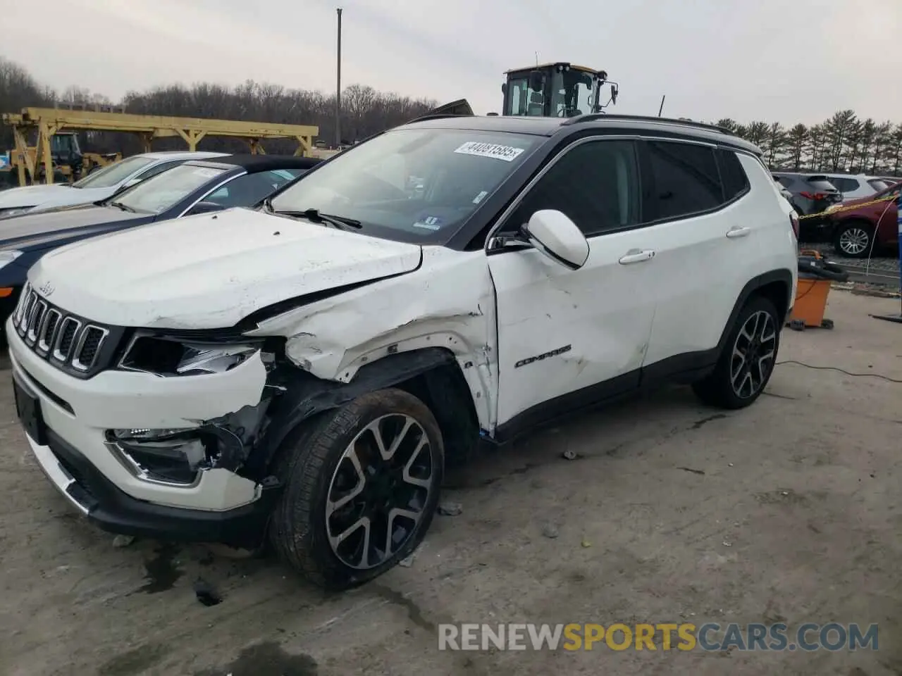 1 Photograph of a damaged car 3C4NJDCB8KT654256 JEEP COMPASS 2019