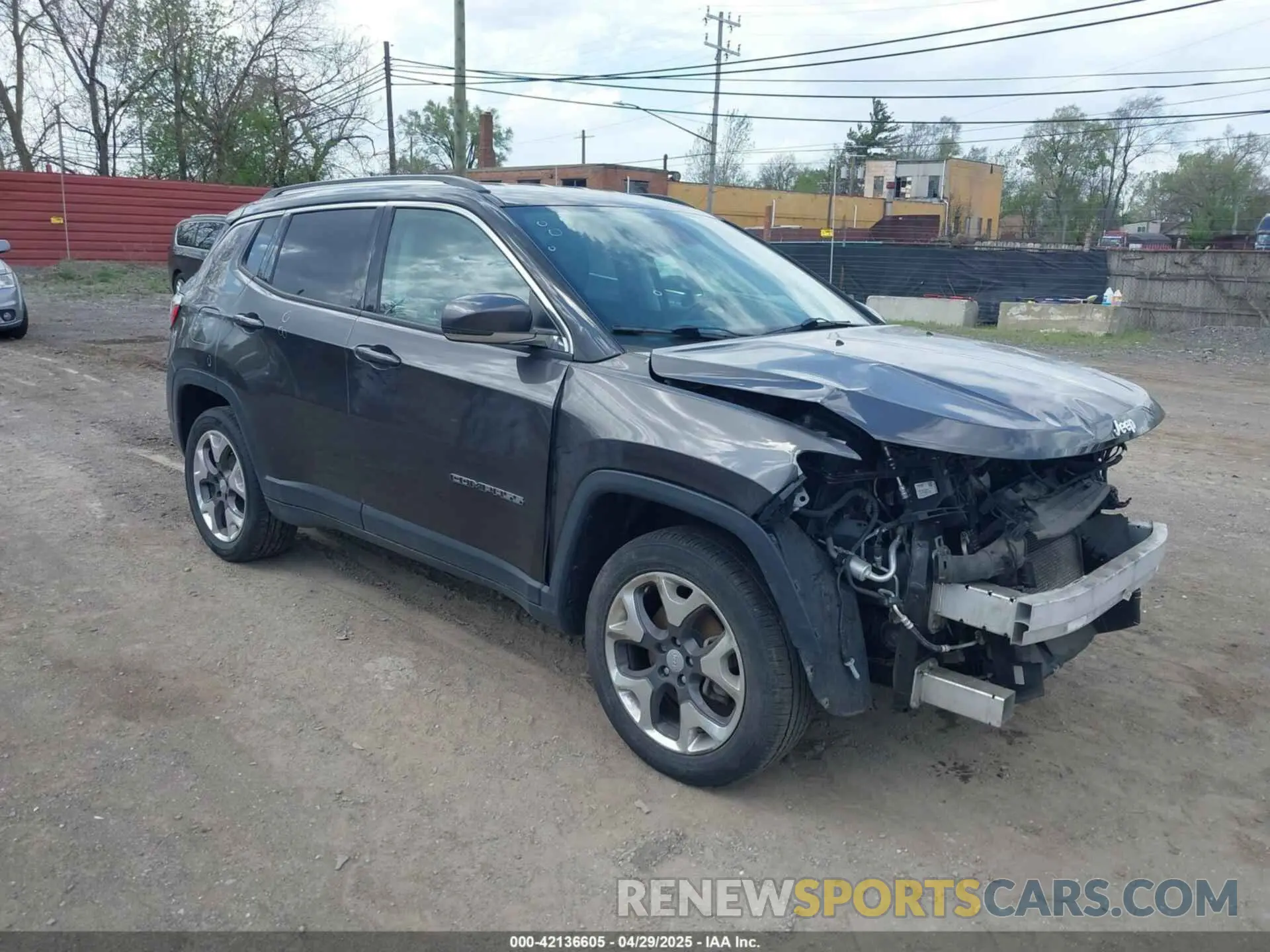 1 Photograph of a damaged car 3C4NJDCB8KT735418 JEEP COMPASS 2019