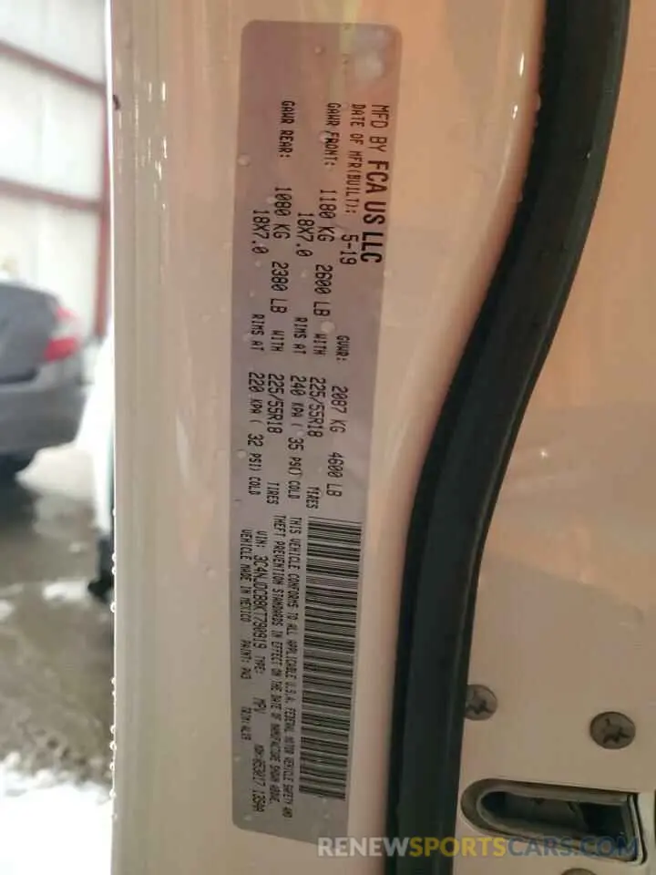 14 Photograph of a damaged car 3C4NJDCB8KT790919 JEEP COMPASS 2019