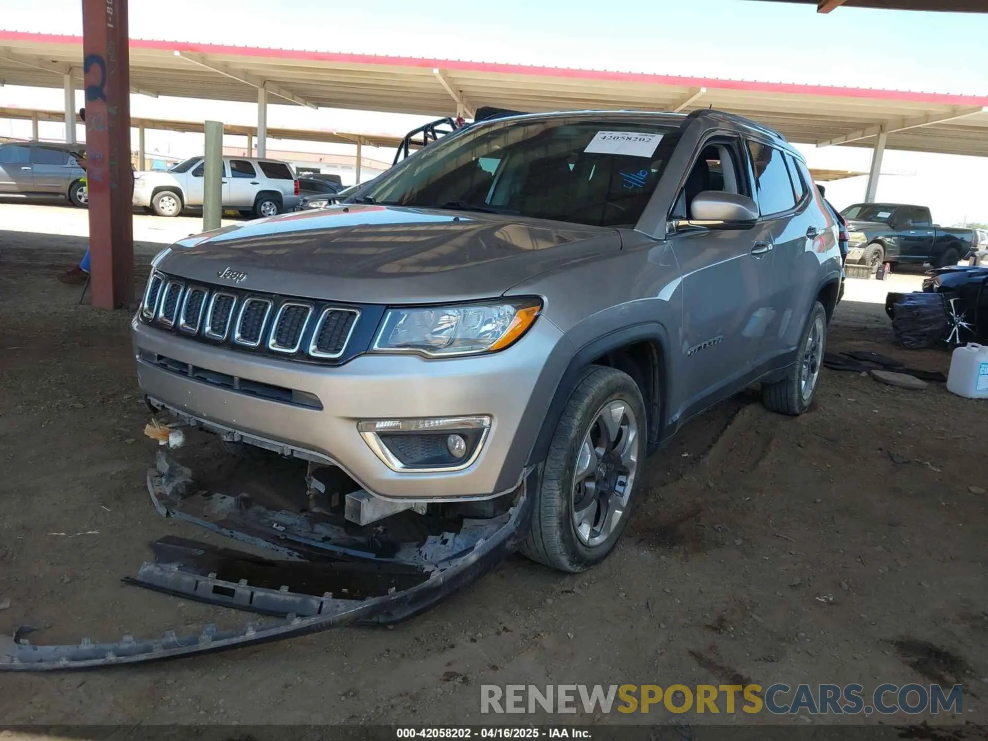 2 Photograph of a damaged car 3C4NJDCB8KT791262 JEEP COMPASS 2019