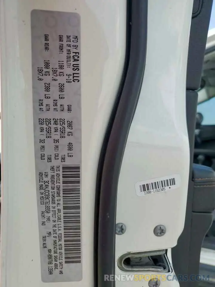13 Photograph of a damaged car 3C4NJDCB9KT618950 JEEP COMPASS 2019