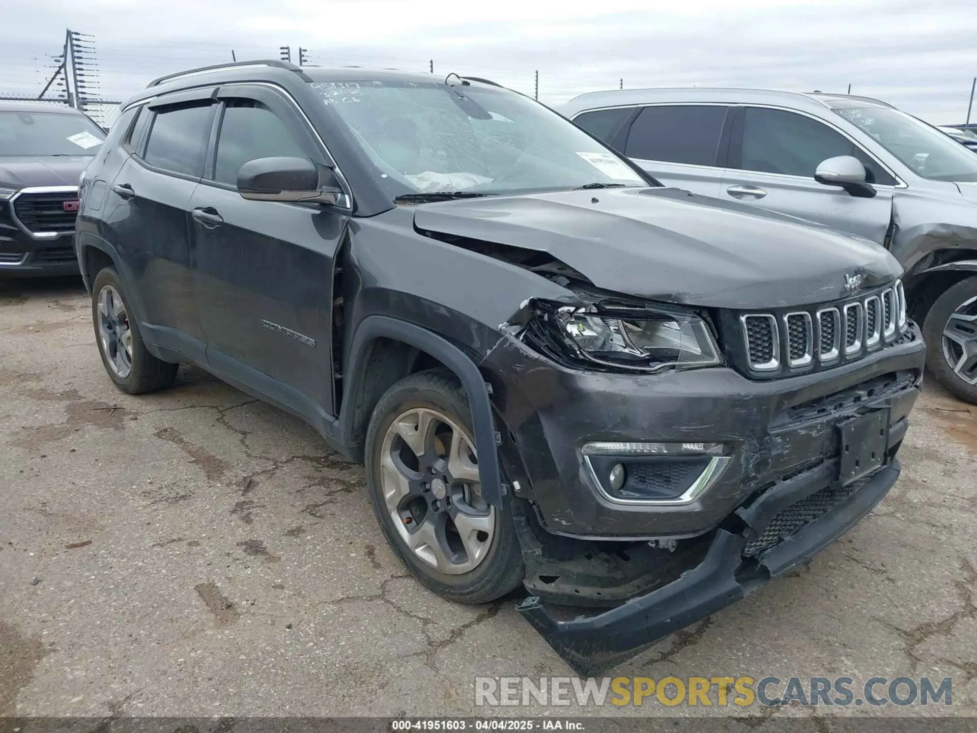 1 Photograph of a damaged car 3C4NJDCB9KT666254 JEEP COMPASS 2019