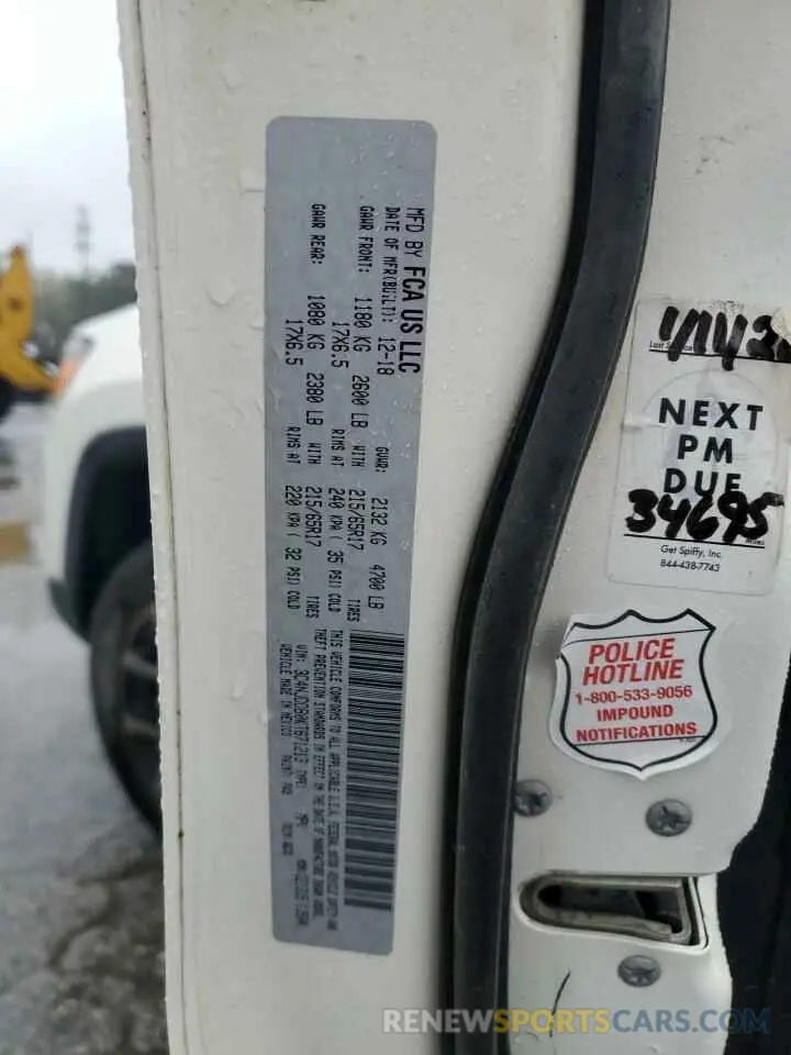 13 Photograph of a damaged car 3C4NJDDB0KT671213 JEEP COMPASS 2019
