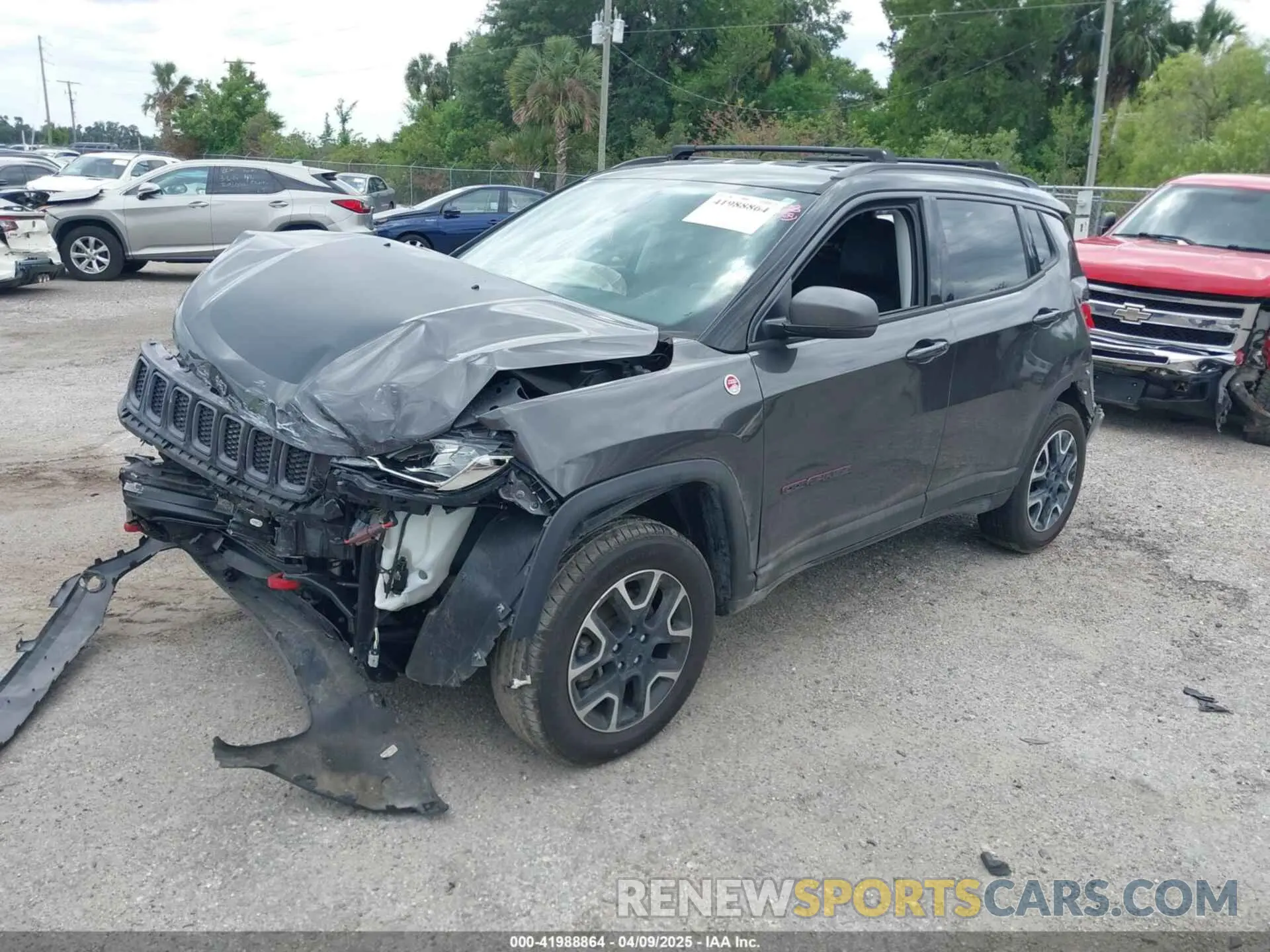 2 Photograph of a damaged car 3C4NJDDB0KT799869 JEEP COMPASS 2019