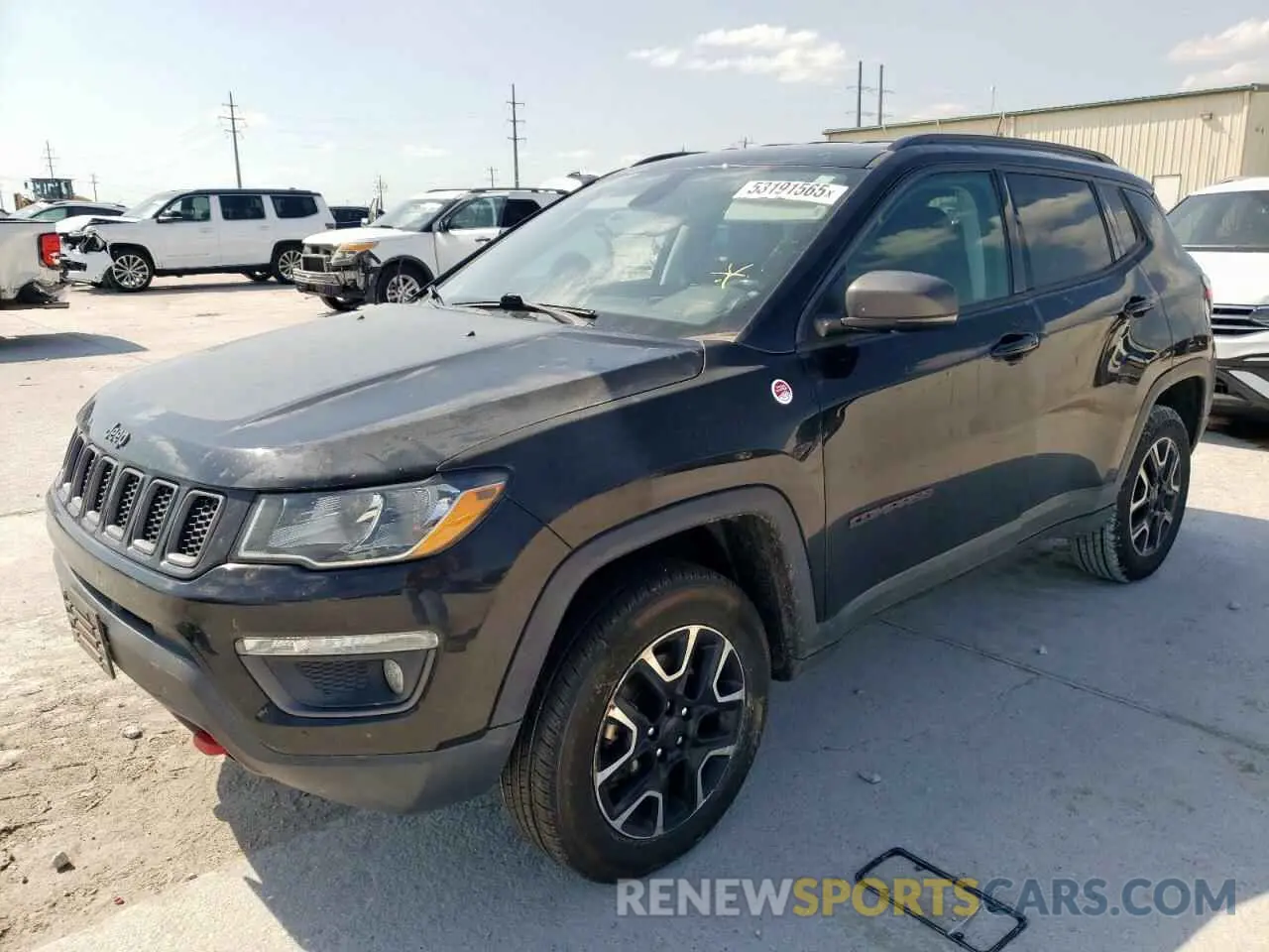 1 Photograph of a damaged car 3C4NJDDB2KT765576 JEEP COMPASS 2019
