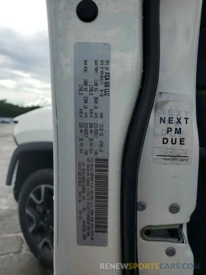 13 Photograph of a damaged car 3C4NJDDB3KT594983 JEEP COMPASS 2019