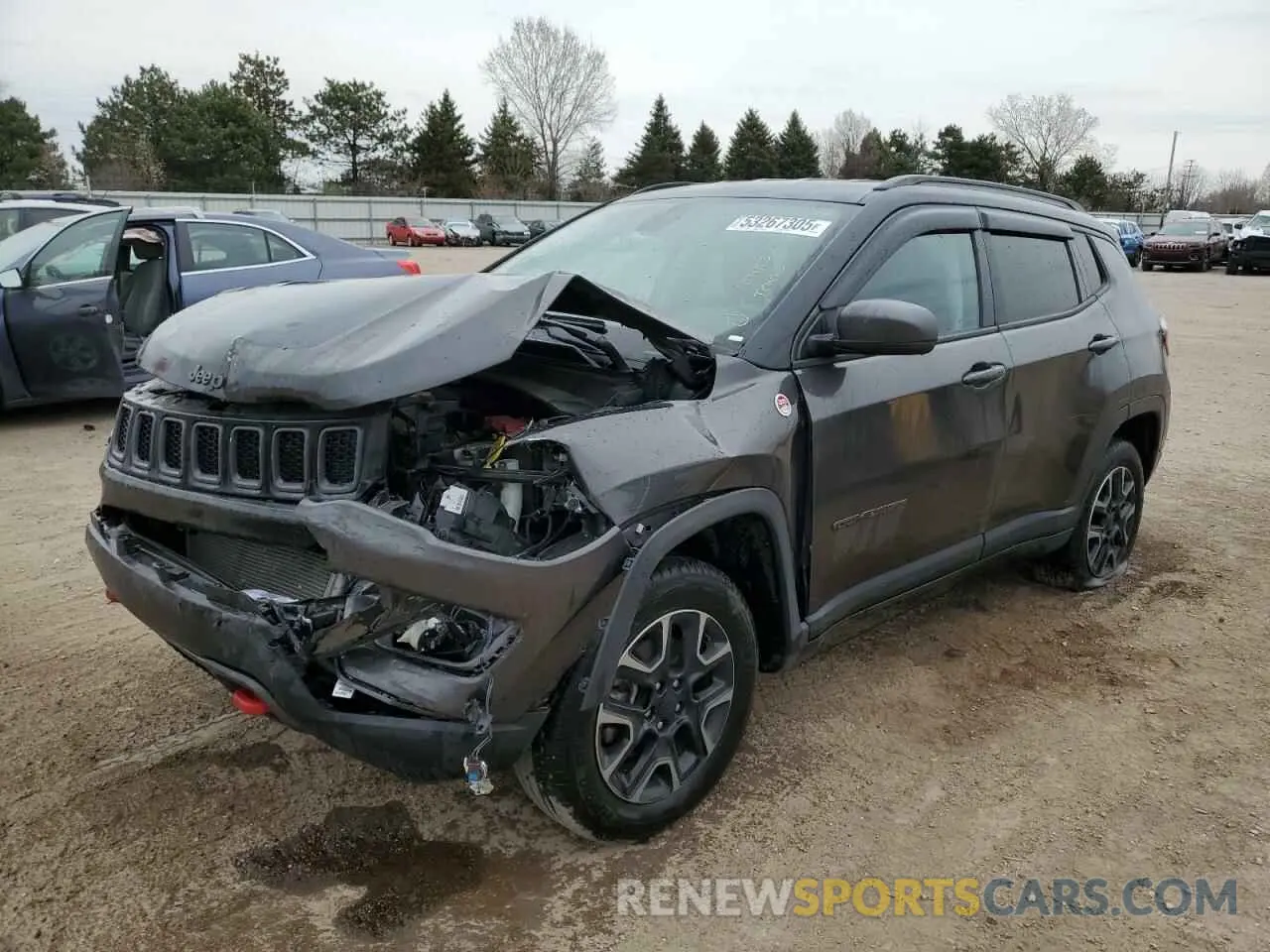 1 Photograph of a damaged car 3C4NJDDB3KT688152 JEEP COMPASS 2019