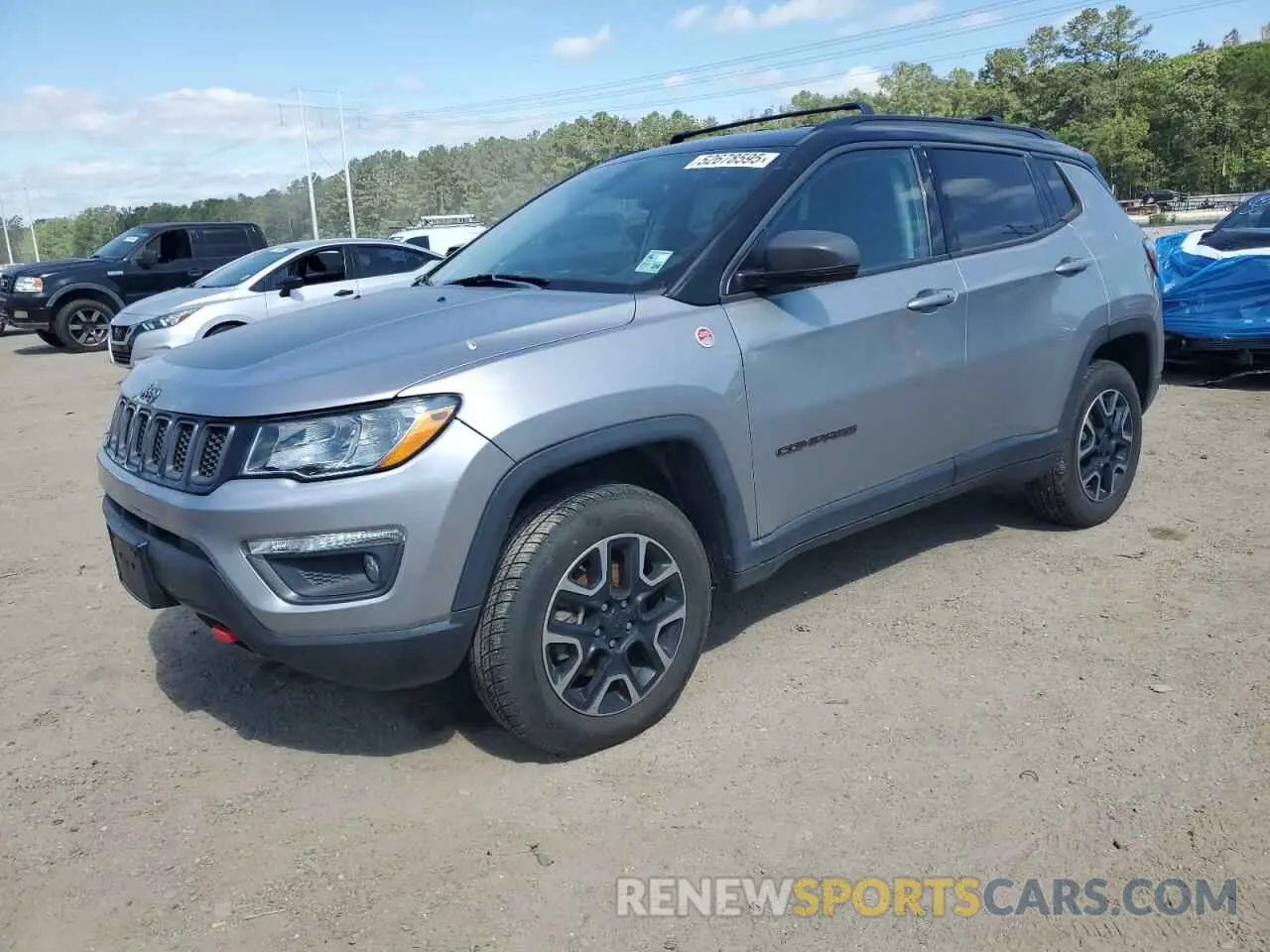 1 Photograph of a damaged car 3C4NJDDB3KT721487 JEEP COMPASS 2019
