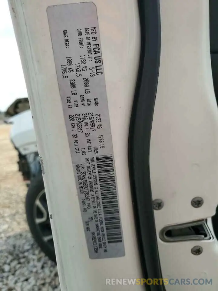 14 Photograph of a damaged car 3C4NJDDB5KT795347 JEEP COMPASS 2019