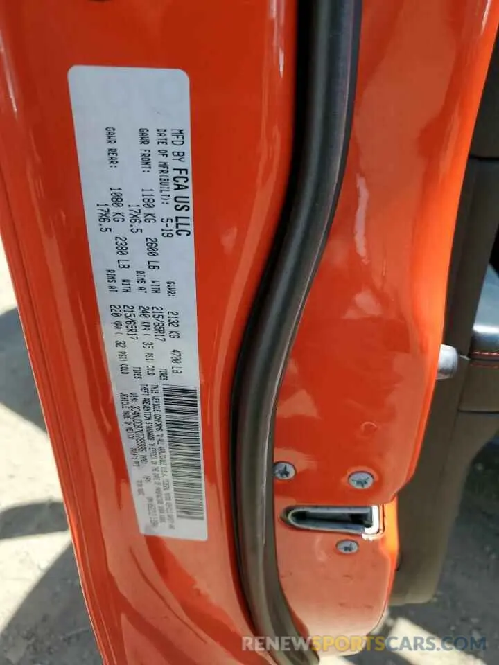 13 Photograph of a damaged car 3C4NJDDB7KT795995 JEEP COMPASS 2019