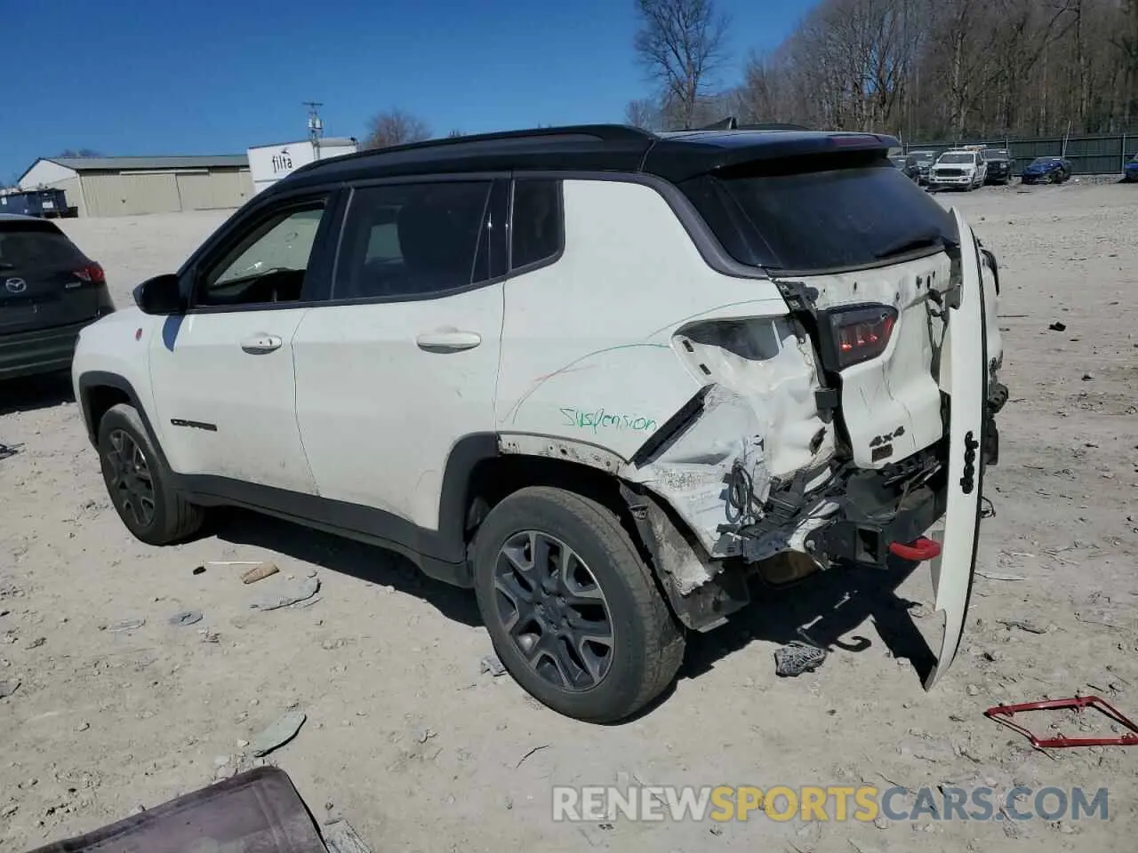 2 Photograph of a damaged car 3C4NJDDB8KT721453 JEEP COMPASS 2019