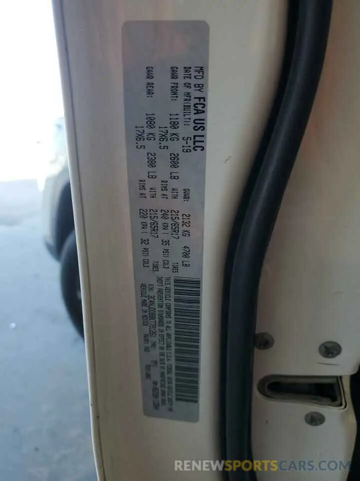 13 Photograph of a damaged car 3C4NJDDB8KT791261 JEEP COMPASS 2019