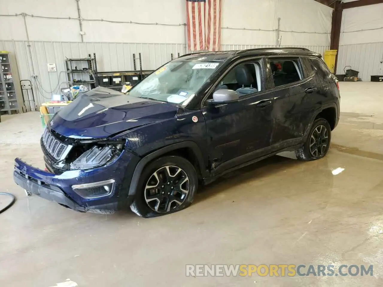 1 Photograph of a damaged car 3C4NJDDB9KT627579 JEEP COMPASS 2019