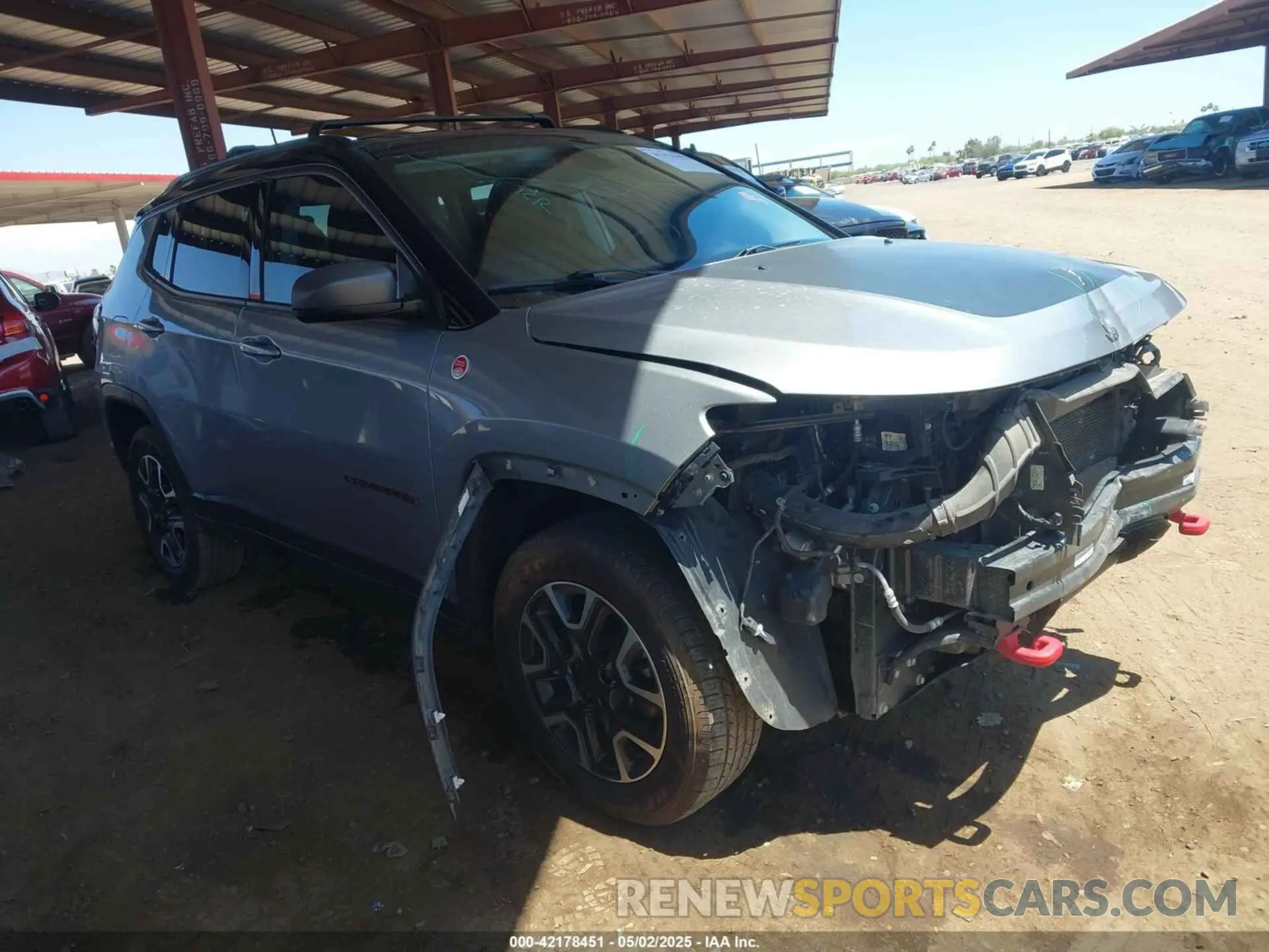 1 Photograph of a damaged car 3C4NJDDBXKT312953 JEEP COMPASS 2019