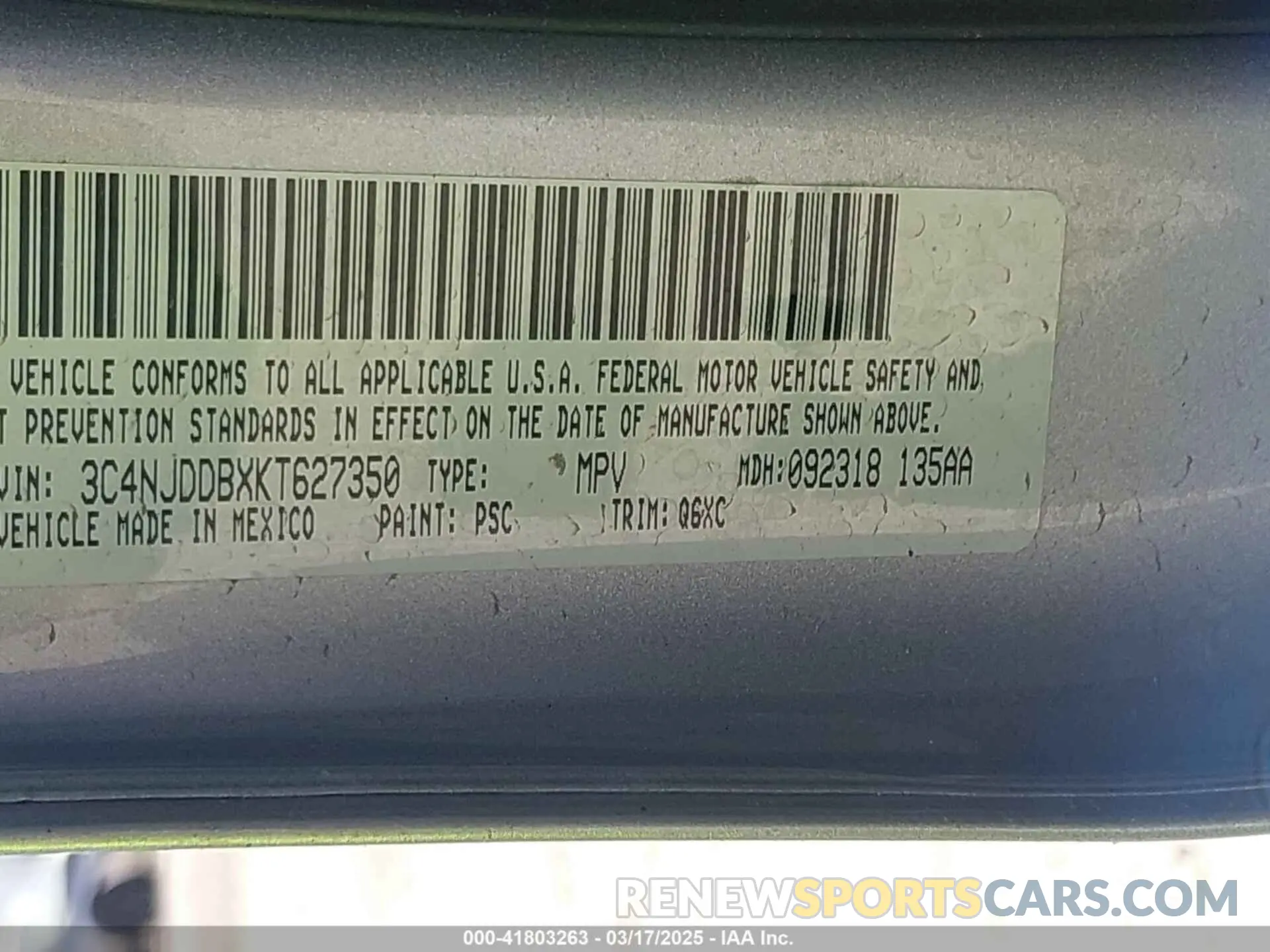9 Photograph of a damaged car 3C4NJDDBXKT627350 JEEP COMPASS 2019