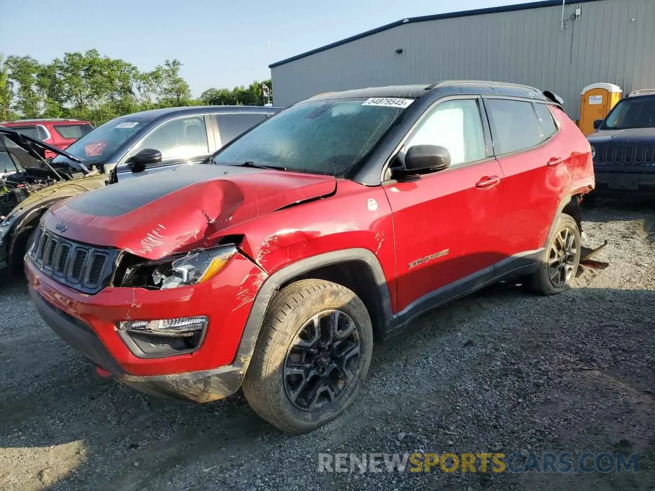 1 Photograph of a damaged car 3C4NJDDBXKT665810 JEEP COMPASS 2019