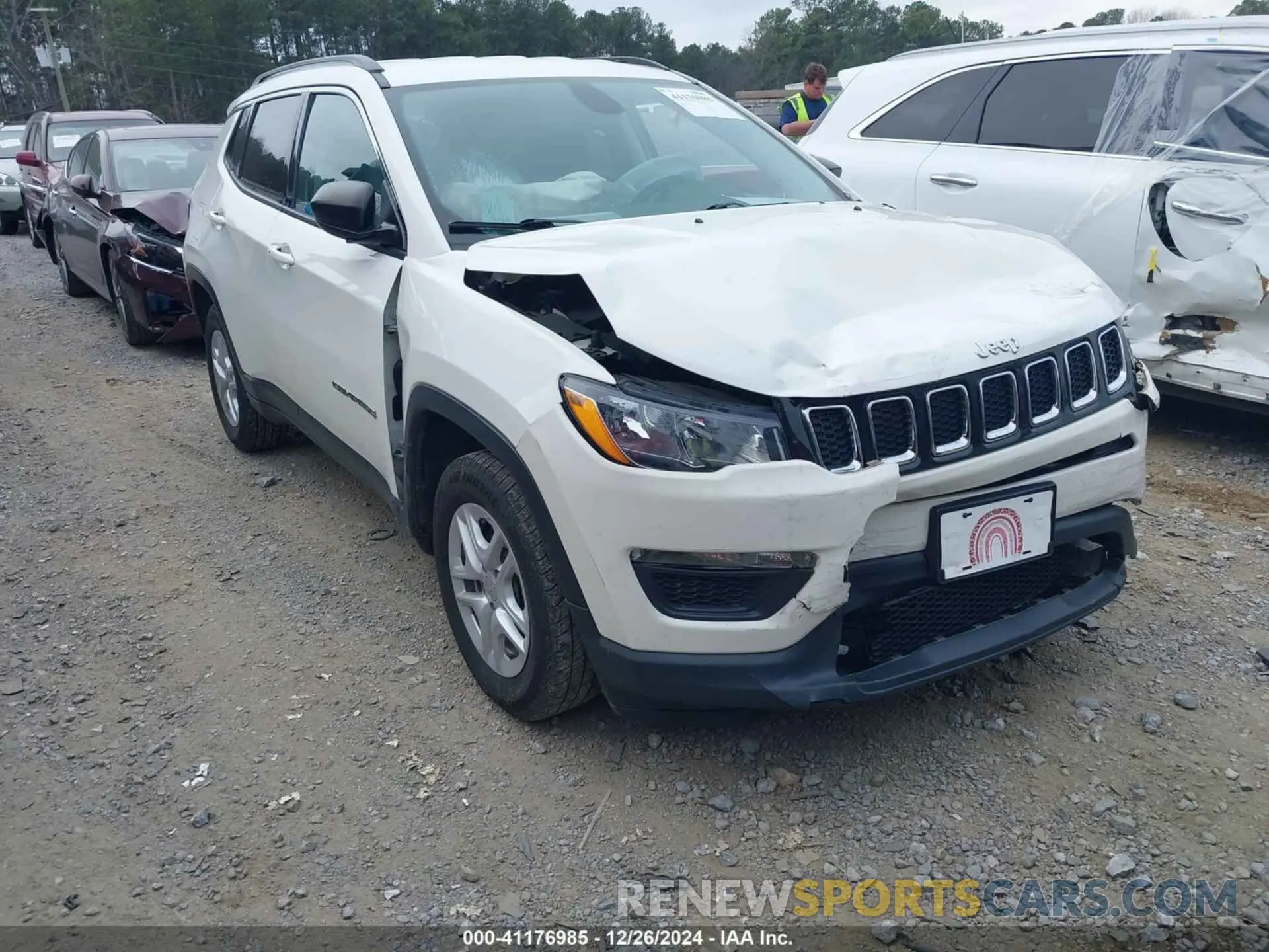 1 Photograph of a damaged car 3C4NJCAB3LT150955 JEEP COMPASS 2020