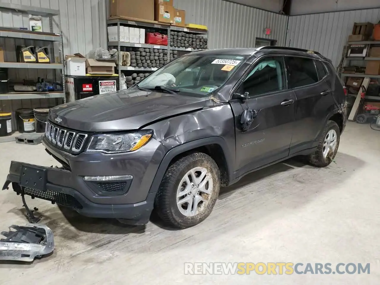 1 Photograph of a damaged car 3C4NJCAB9LT144349 JEEP COMPASS 2020
