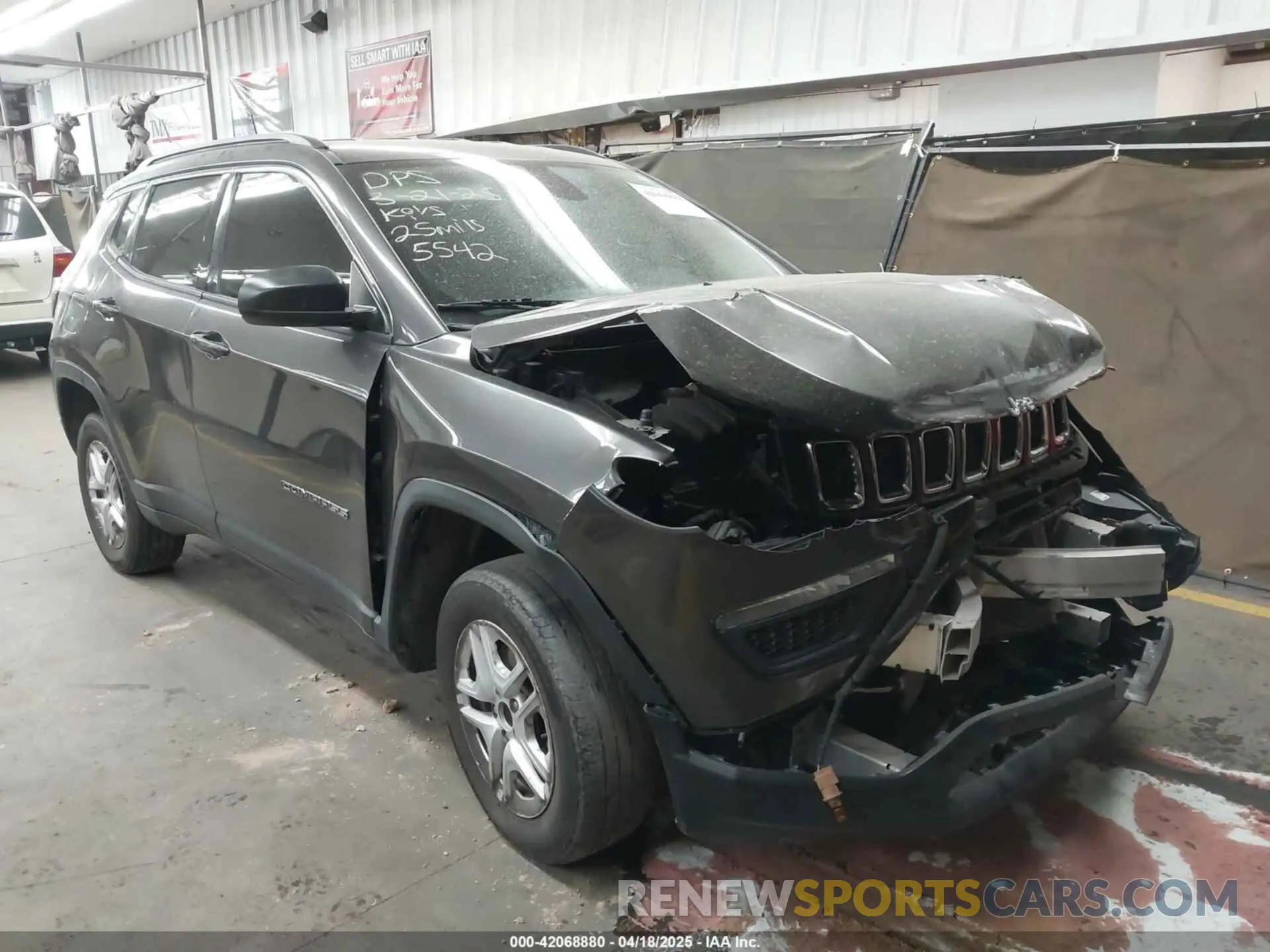 1 Photograph of a damaged car 3C4NJDAB0LT145542 JEEP COMPASS 2020