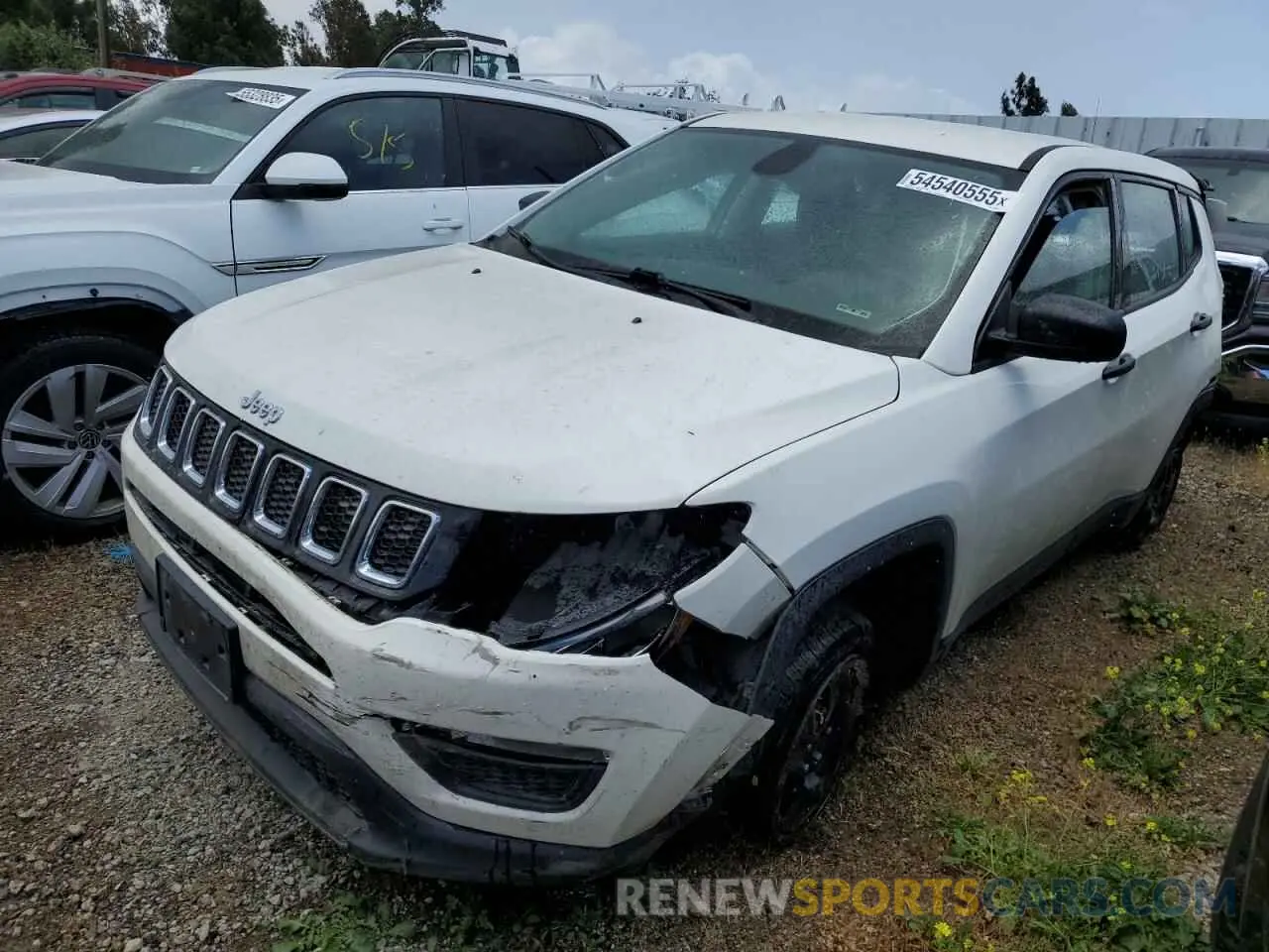 1 Photograph of a damaged car 3C4NJDAB4LT167012 JEEP COMPASS 2020