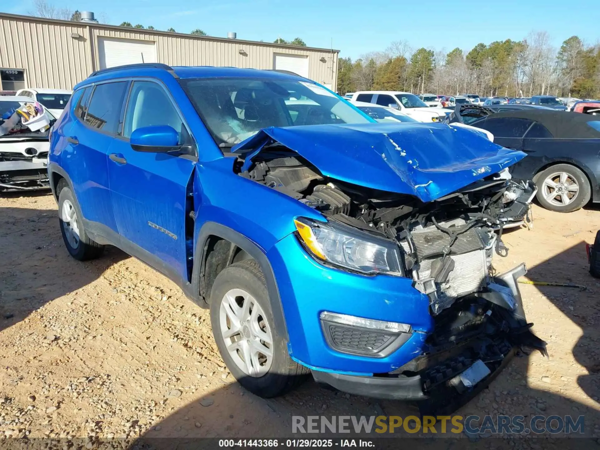 1 Photograph of a damaged car 3C4NJDABXLT156953 JEEP COMPASS 2020
