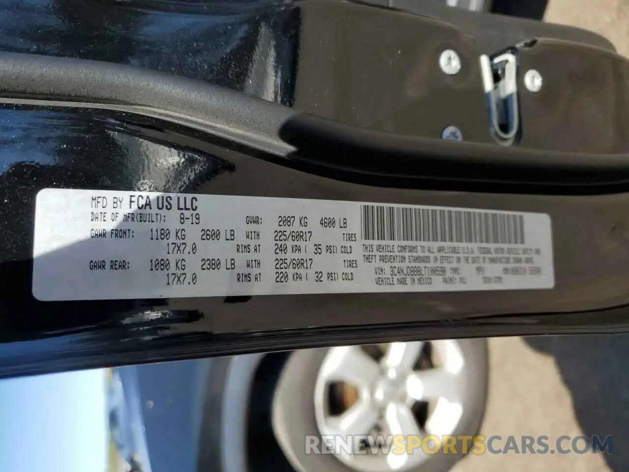 14 Photograph of a damaged car 3C4NJDBB8LT100590 JEEP COMPASS 2020