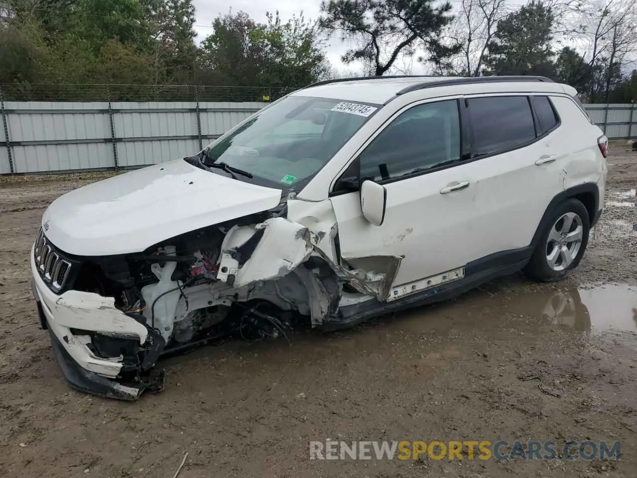 1 Photograph of a damaged car 3C4NJDBB8LT197354 JEEP COMPASS 2020