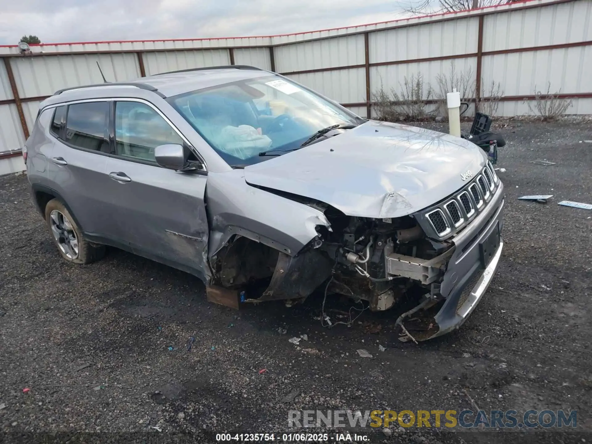 1 Photograph of a damaged car 3C4NJDCB0LT127507 JEEP COMPASS 2020