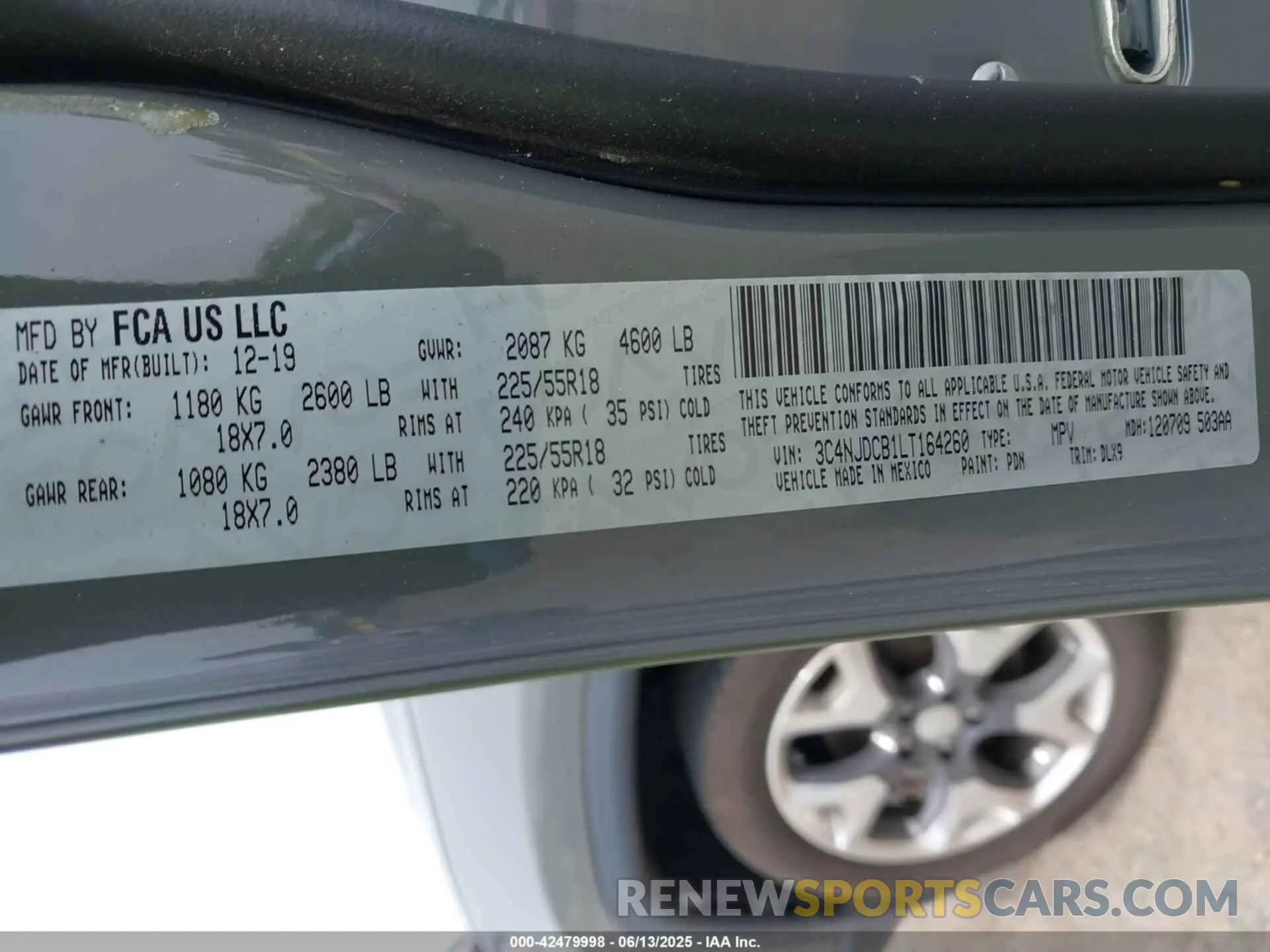 9 Photograph of a damaged car 3C4NJDCB1LT164260 JEEP COMPASS 2020