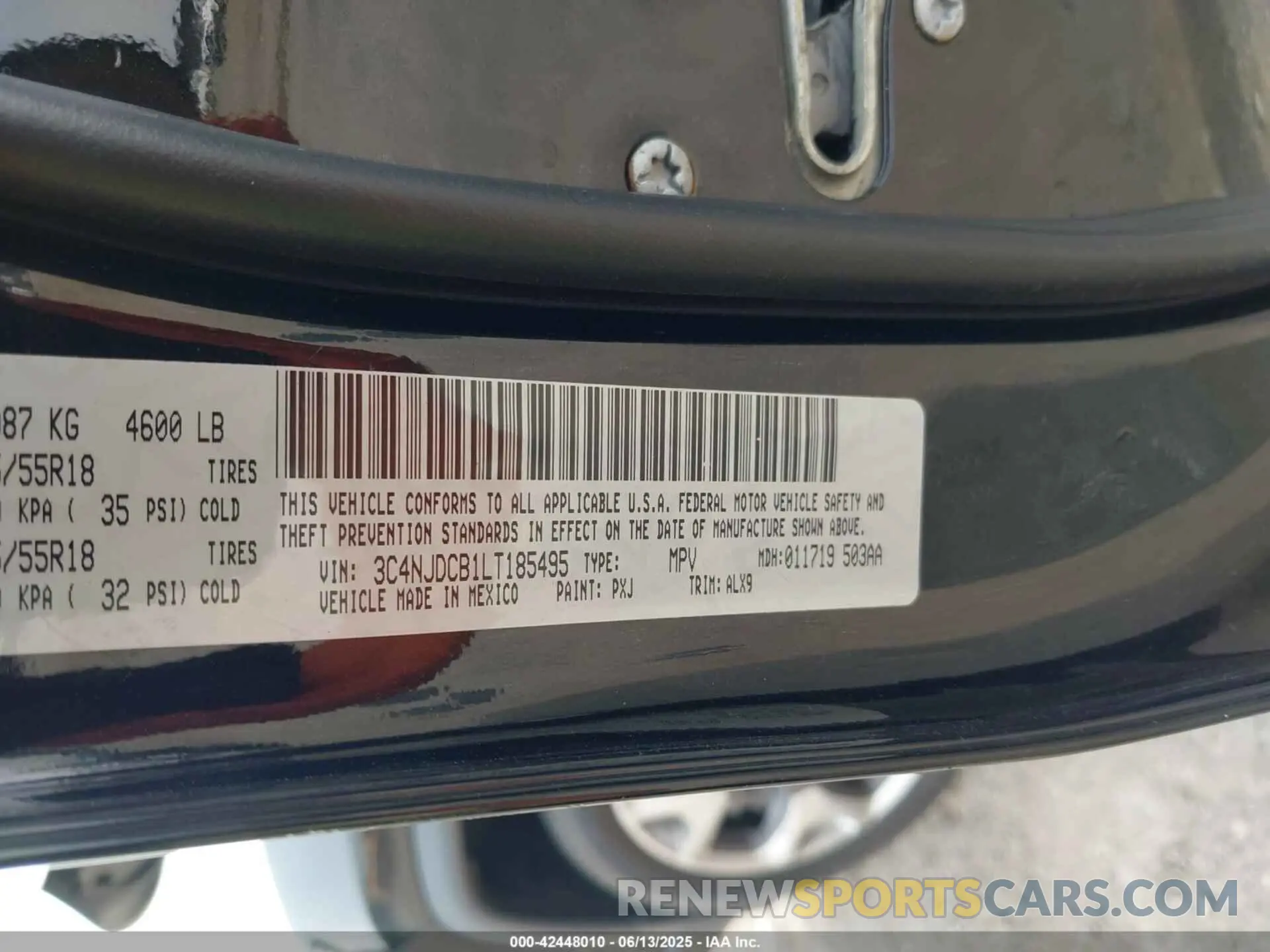 9 Photograph of a damaged car 3C4NJDCB1LT185495 JEEP COMPASS 2020