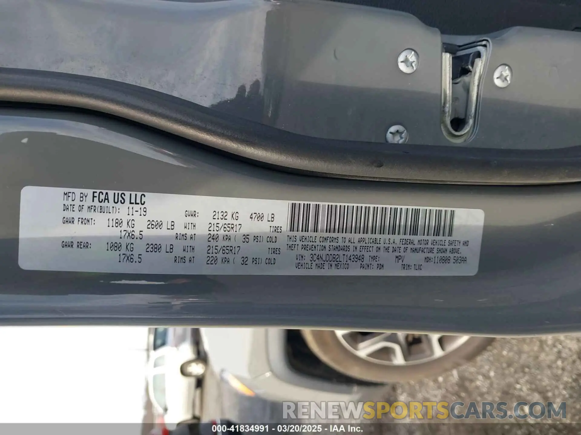 9 Photograph of a damaged car 3C4NJDDB2LT143948 JEEP COMPASS 2020